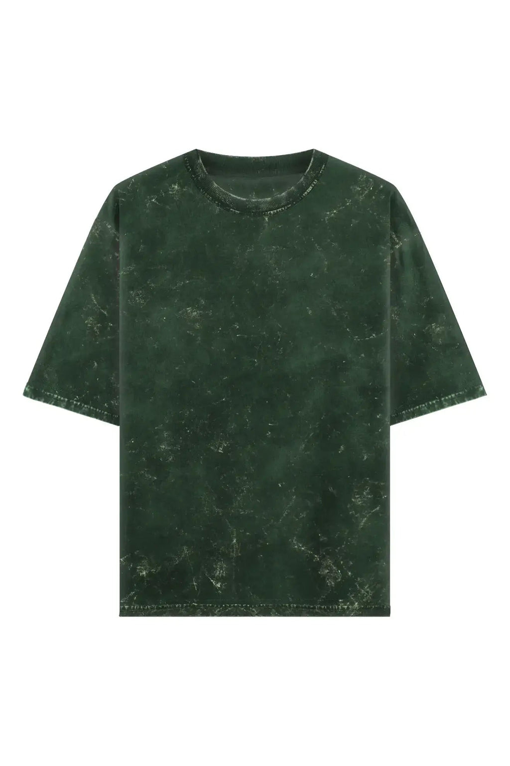 Bottle Green Acid Wash Oversized Tee