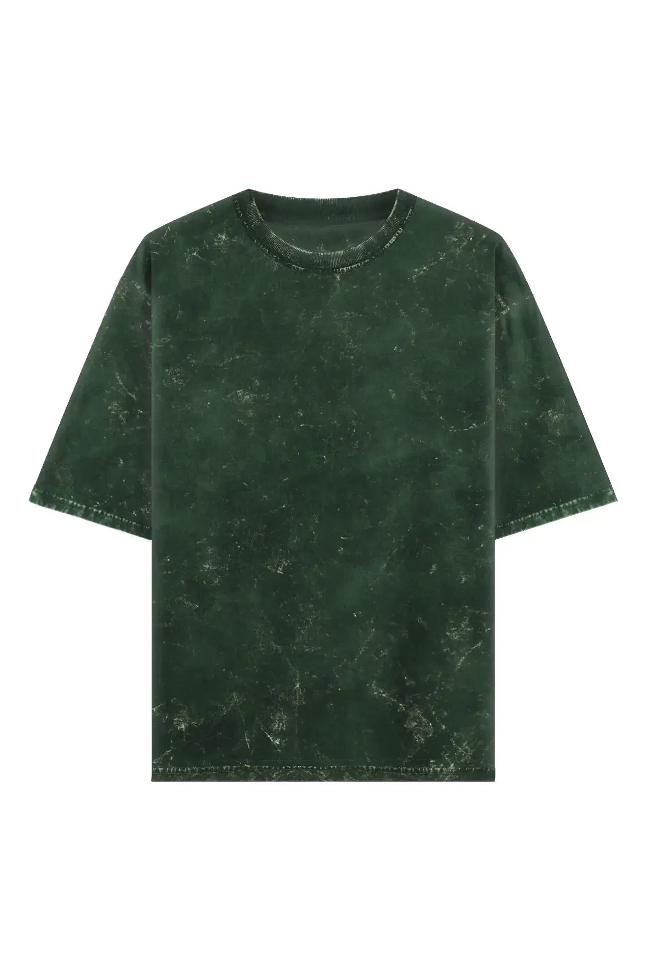 Bottle Green Acid Wash Oversized Tee