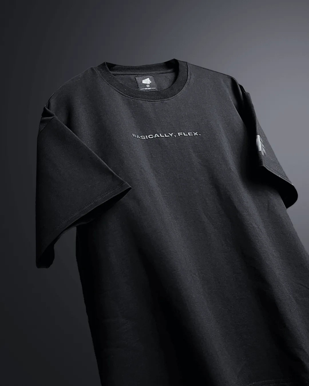 Basic Plain Black Heavyweight Oversized T-shirt