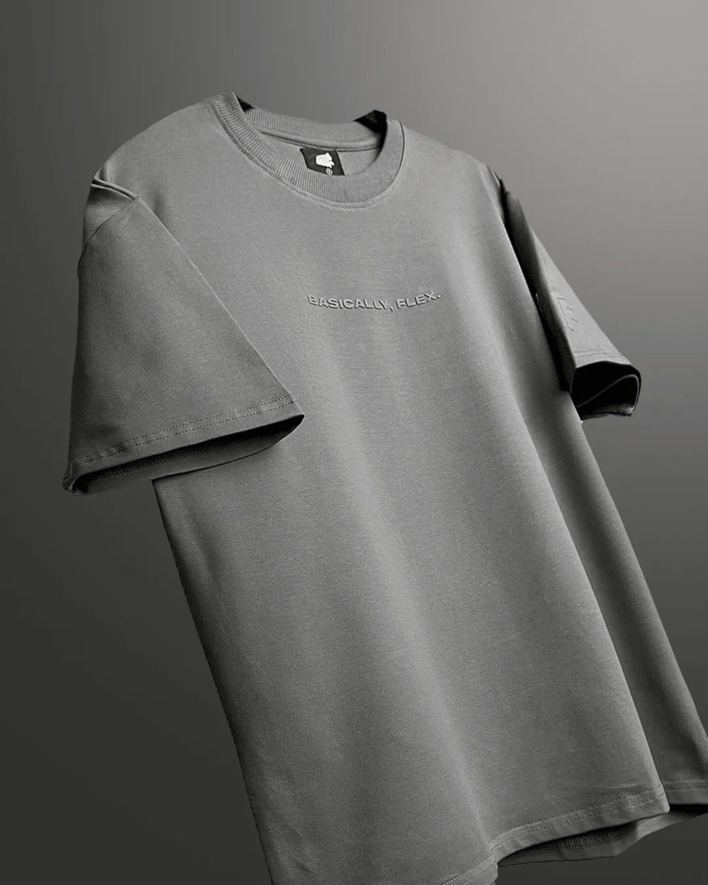 Basic Plain Grey Heavyweight Oversized T-shirt