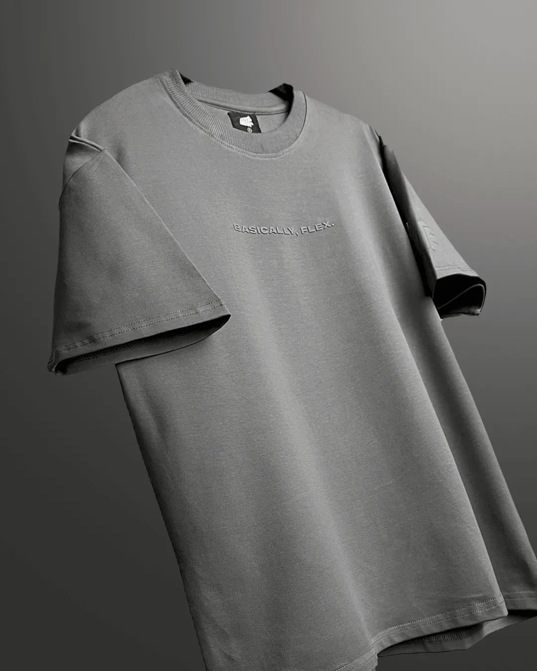 Basic Plain Grey Heavyweight Oversized T-shirt