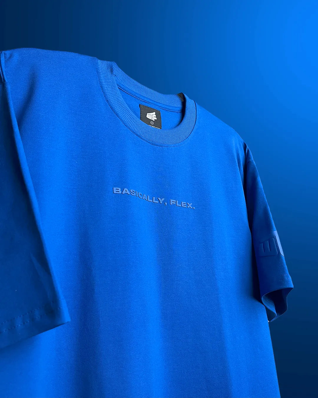 Basic Plain Blue Heavyweight Oversized T-shirt