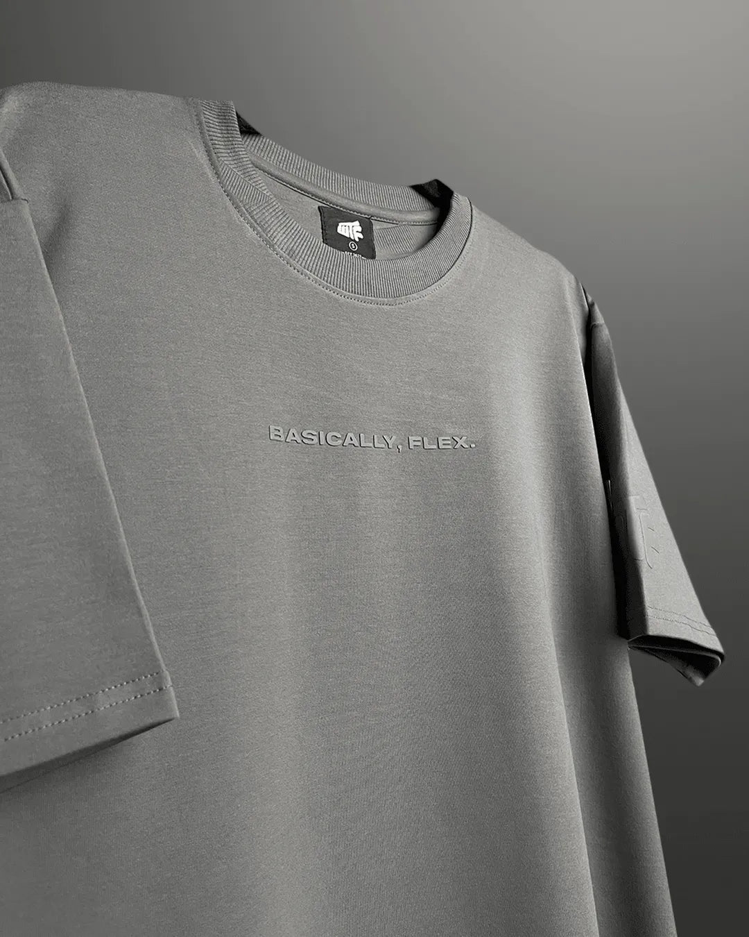 Basic Plain Grey Heavyweight Oversized T-shirt