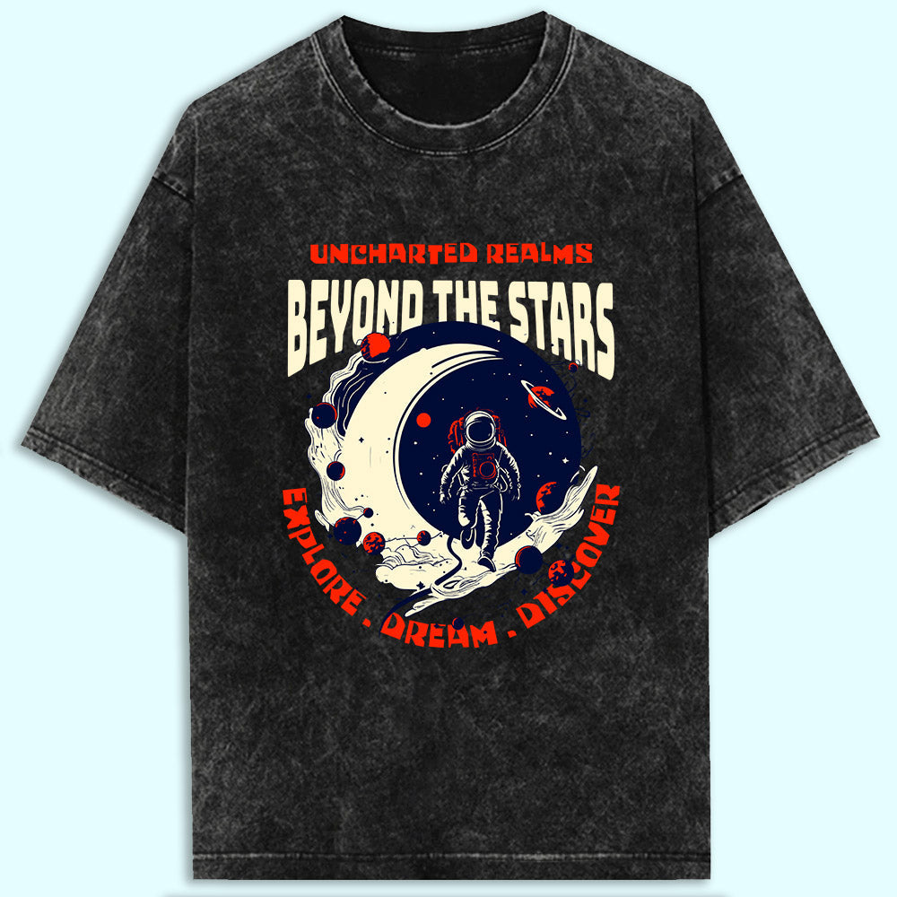 Beyond The Stars Acid Wash Oversized T-Shirt