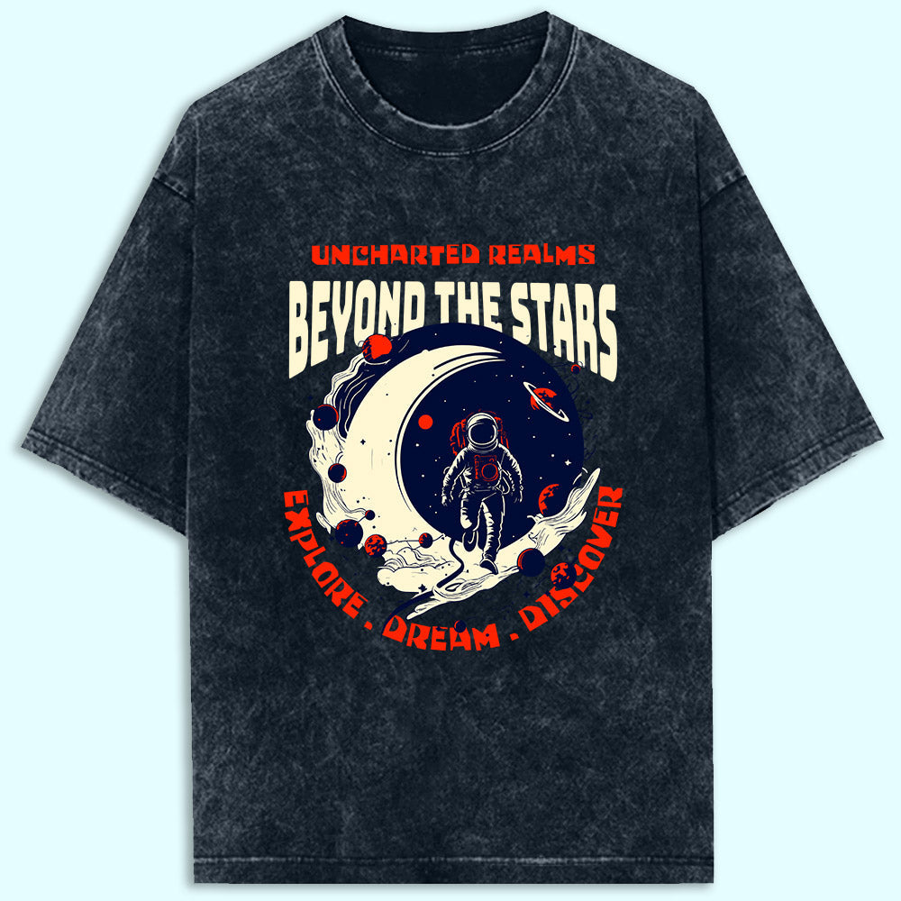 Beyond The Stars Acid Wash Oversized T-Shirt
