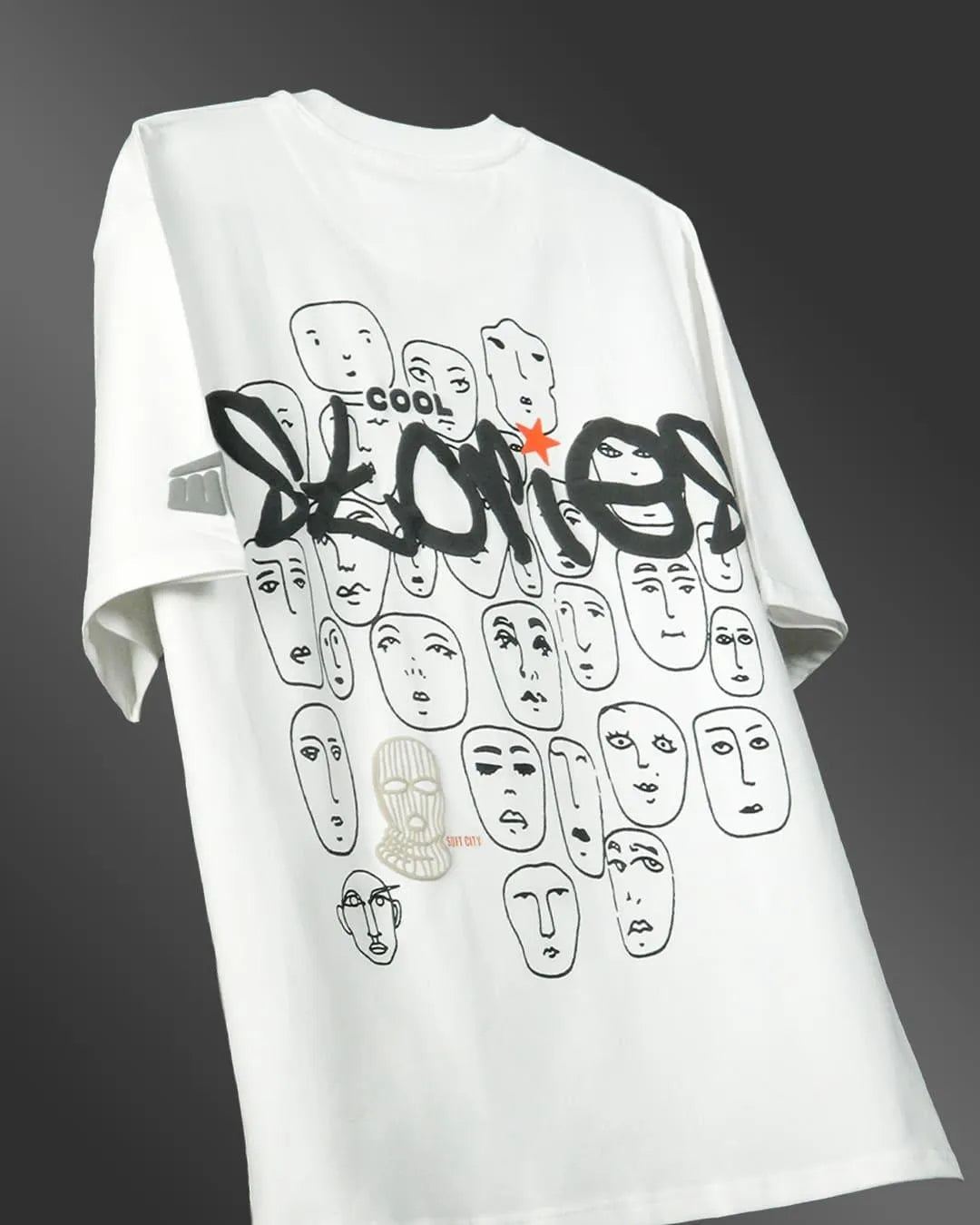 Stories White Heavyweight Printed Oversized T-shirt
