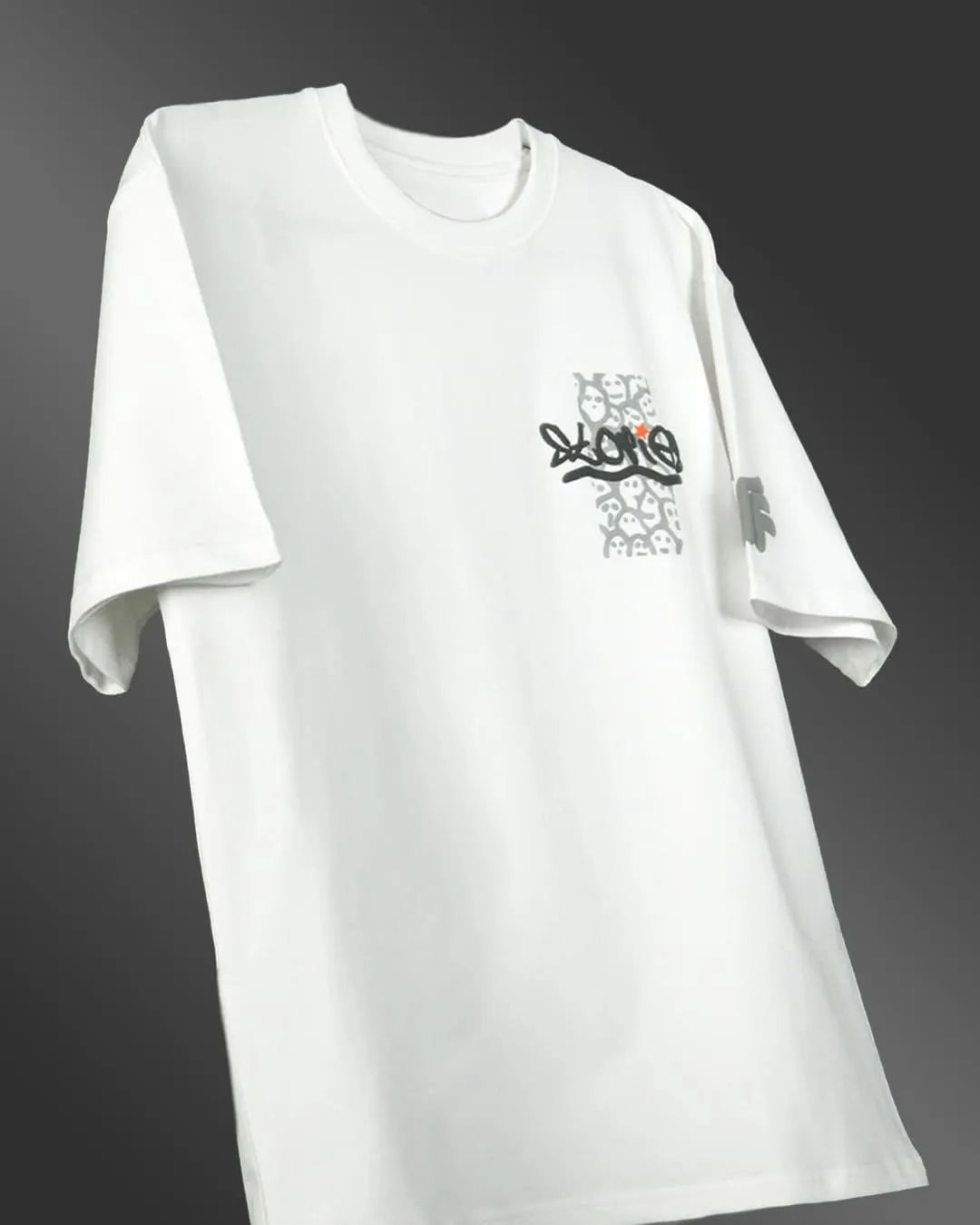 Stories White Heavyweight Printed Oversized T-shirt