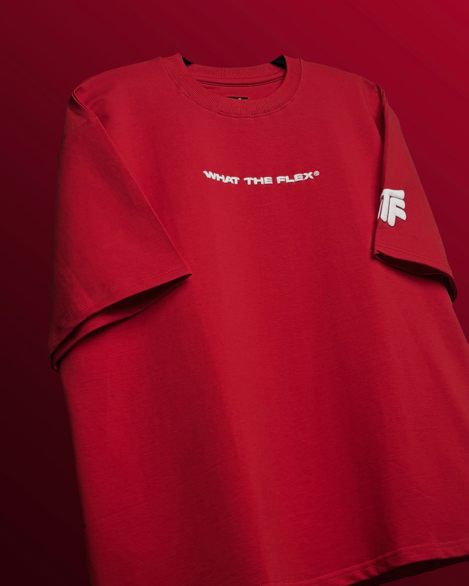 Melted Heavyweight Red Oversized T-shirt