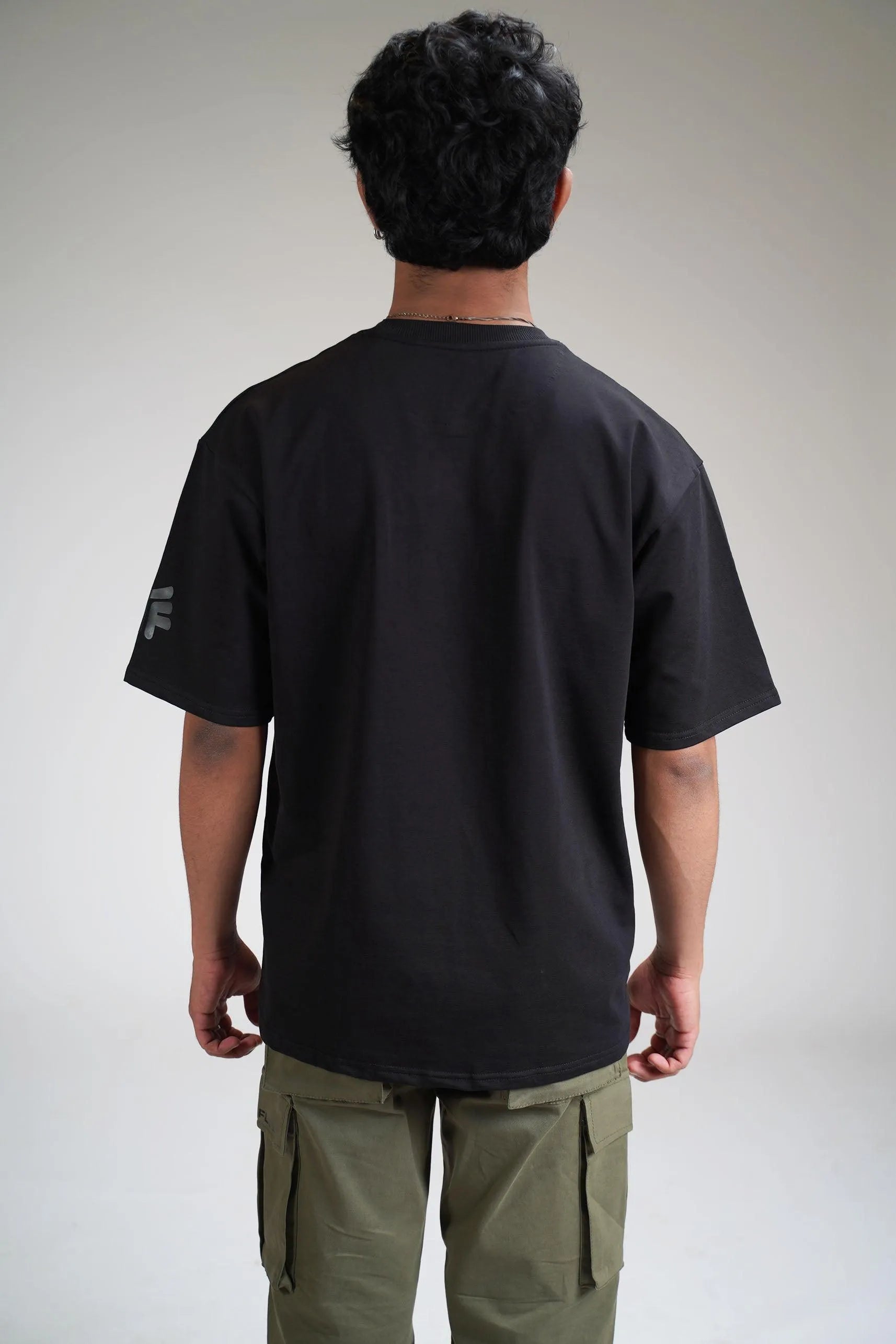 Basic Plain Black Heavyweight Oversized T-shirt