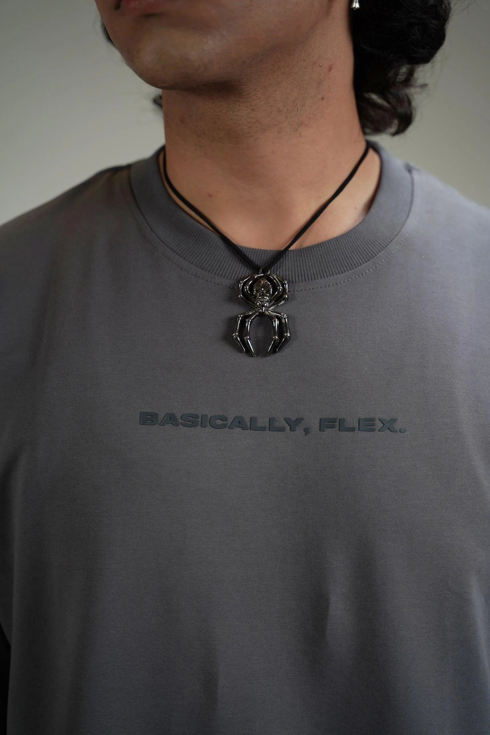 Basic Plain Grey Heavyweight Oversized T-shirt