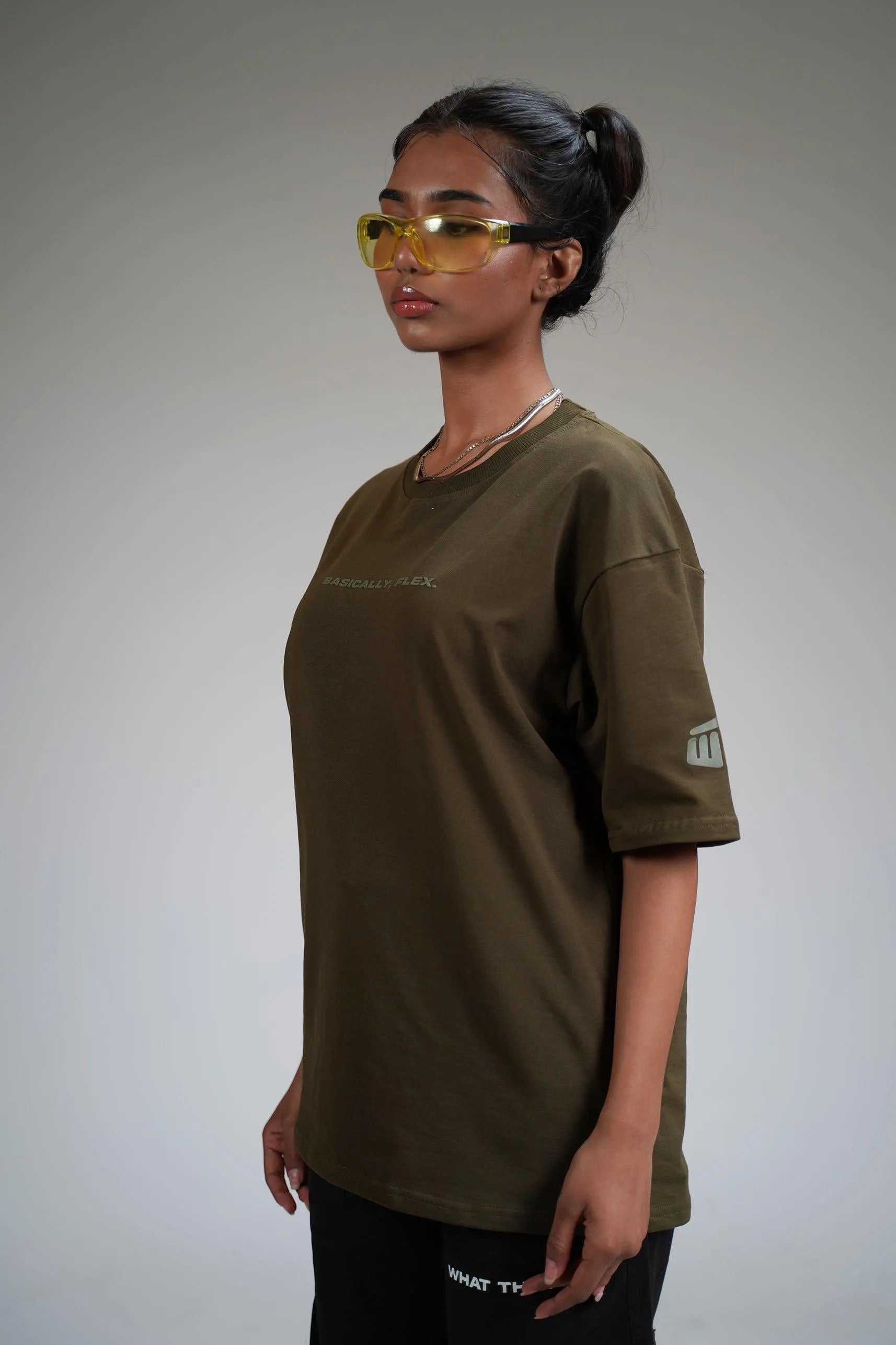 Basic Olive Heavyweight Oversized T-shirt