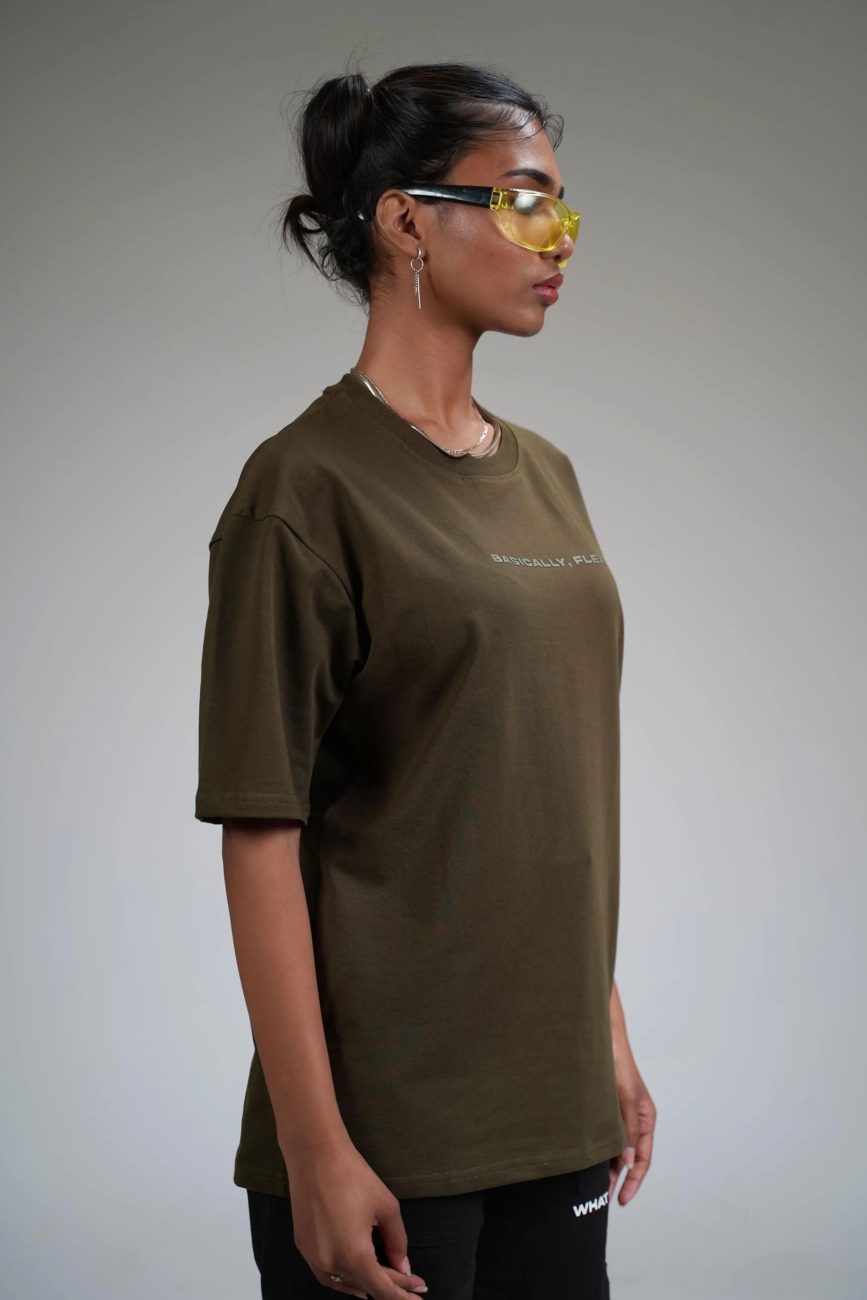 Basic Olive Heavyweight Oversized T-shirt