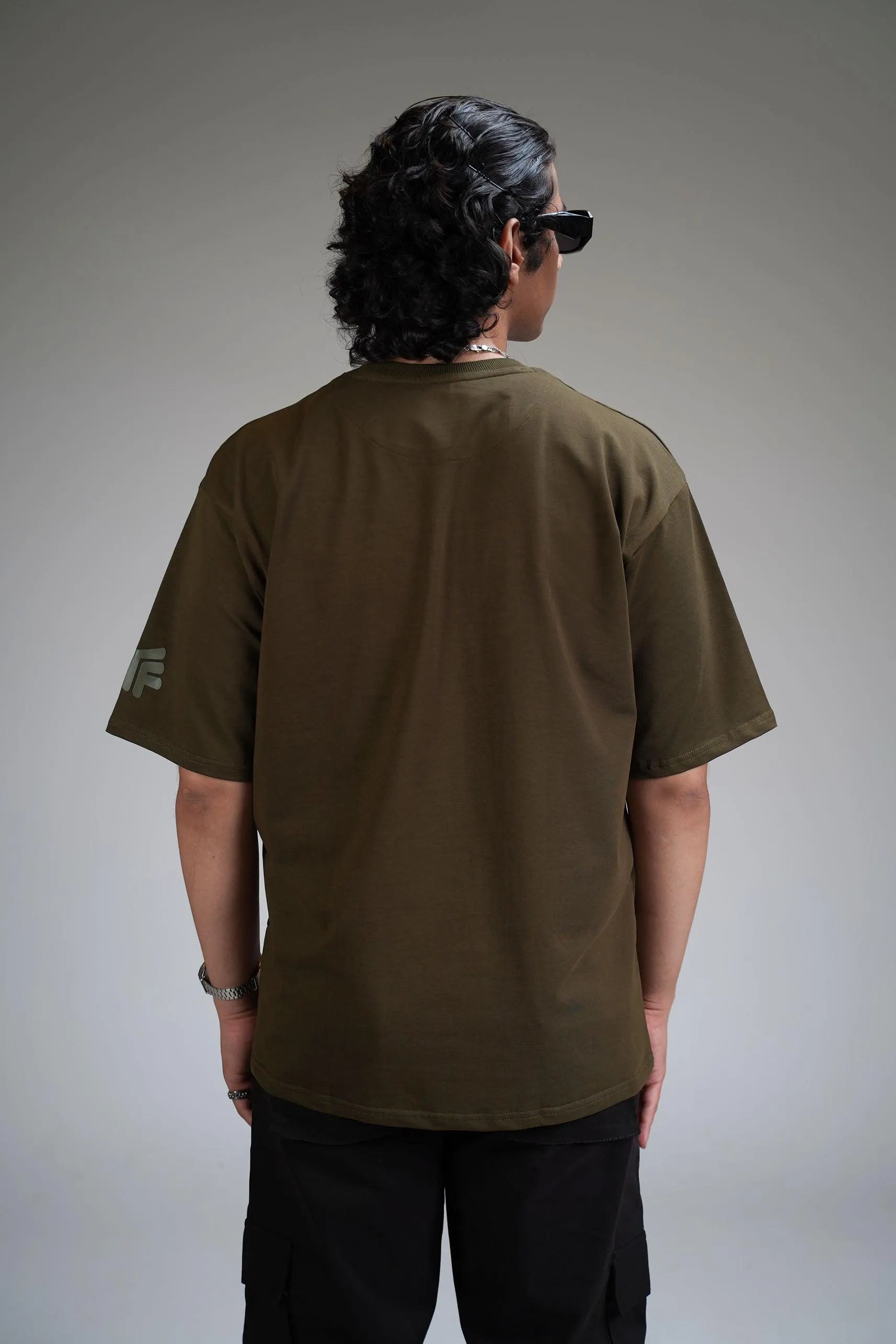 Basic Olive Heavyweight Oversized T-shirt