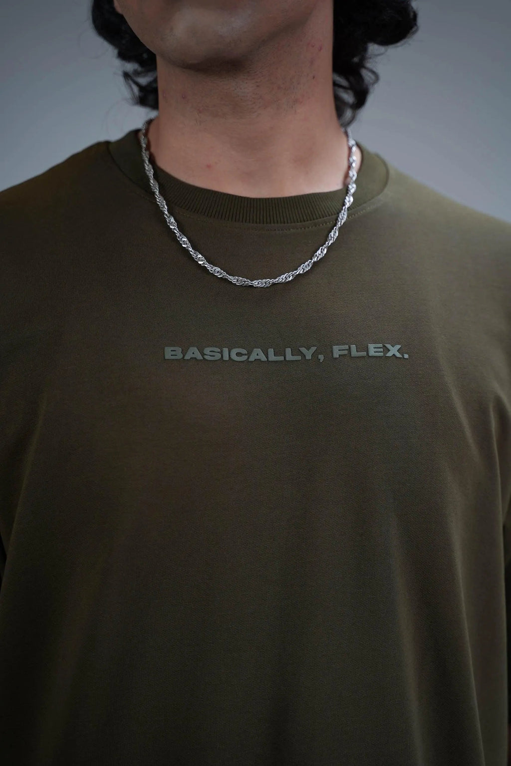 Basic Olive Heavyweight Oversized T-shirt