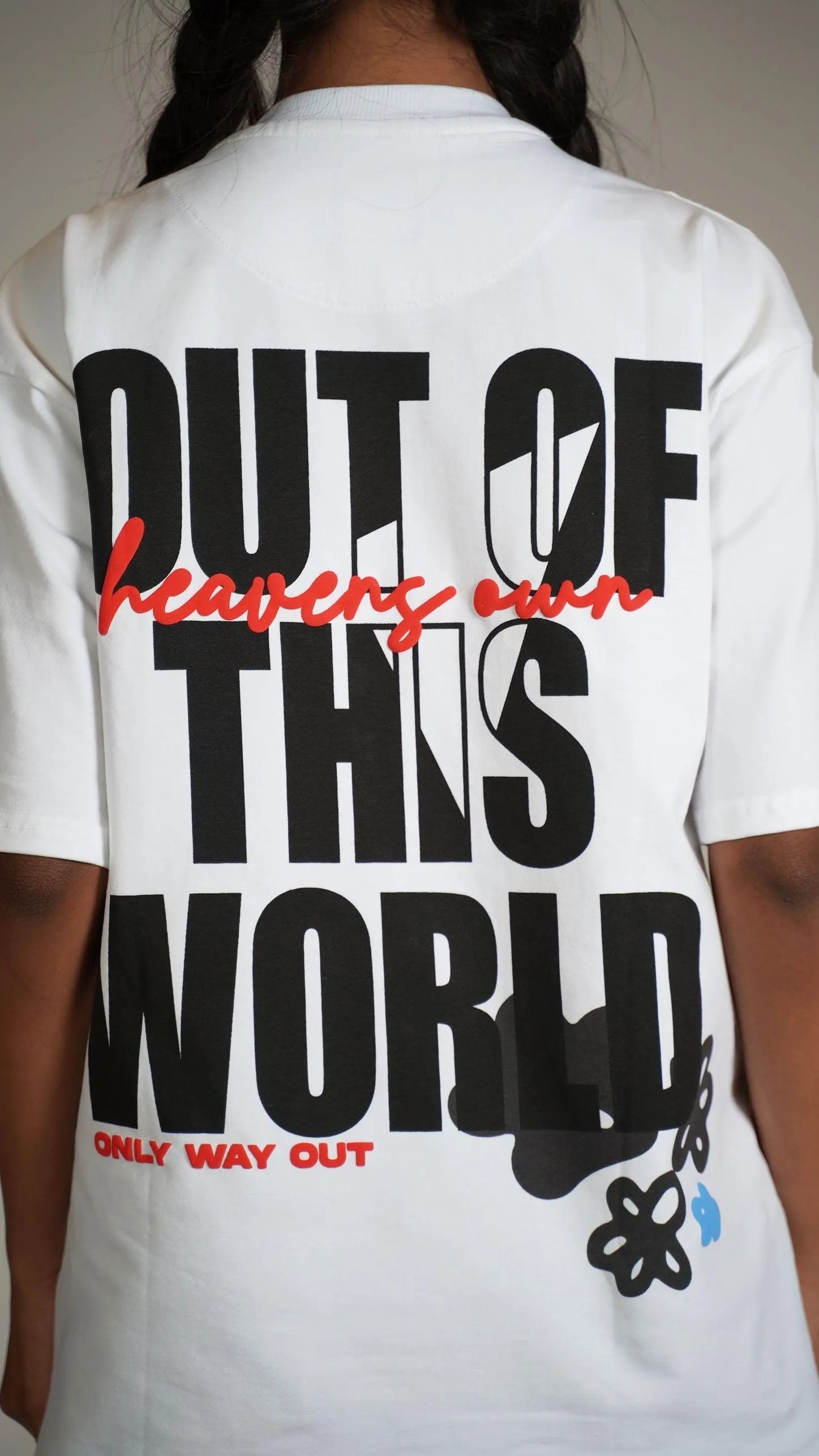 Unfollow The World Baggy White Oversized T-shirt
