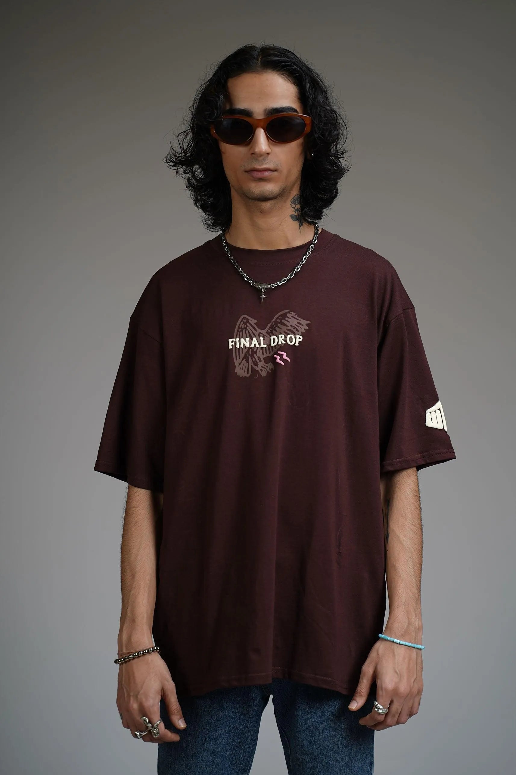 Utopia Brown Brown Oversized T-shirt