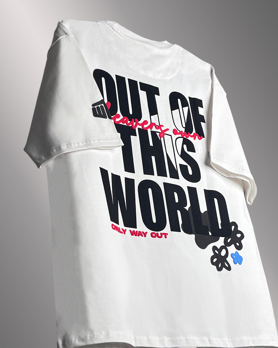 Unfollow The World Baggy White Oversized T-shirt