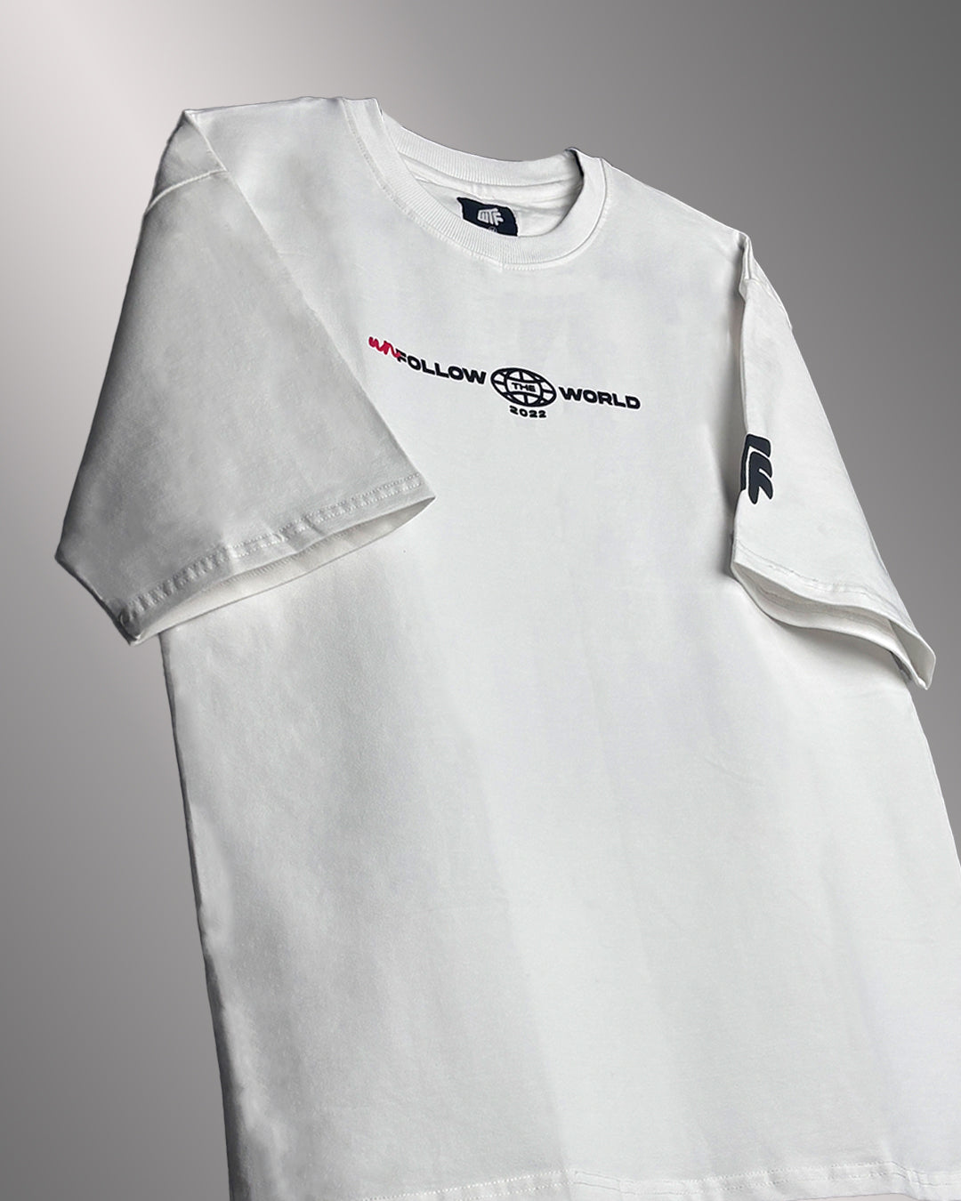 Unfollow The World Baggy White Oversized T-shirt