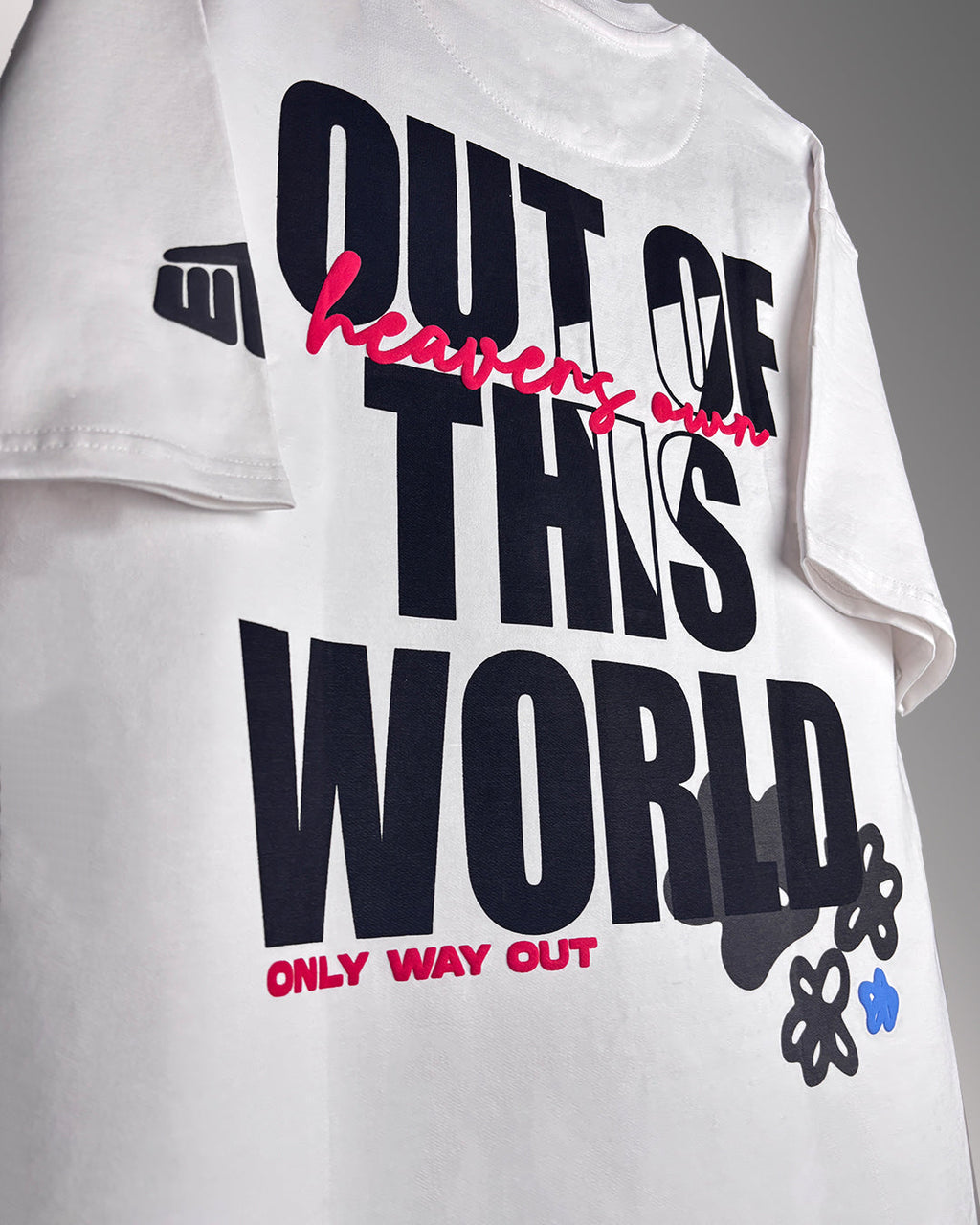 Unfollow The World Baggy White Oversized T-shirt