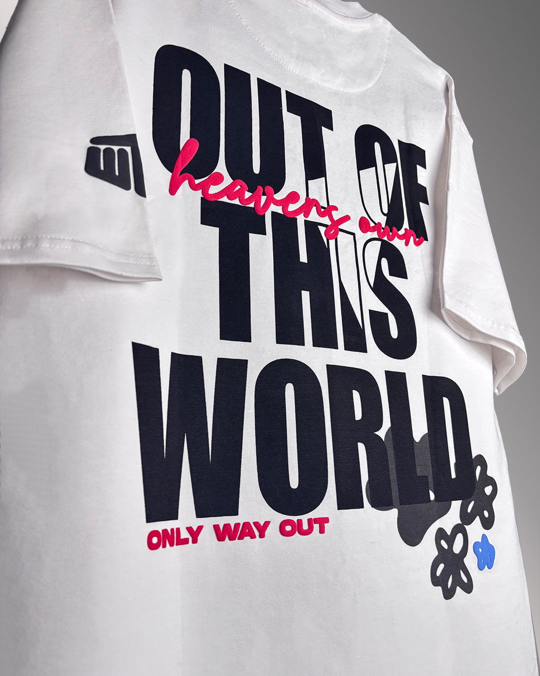 Unfollow The World Baggy White Oversized T-shirt