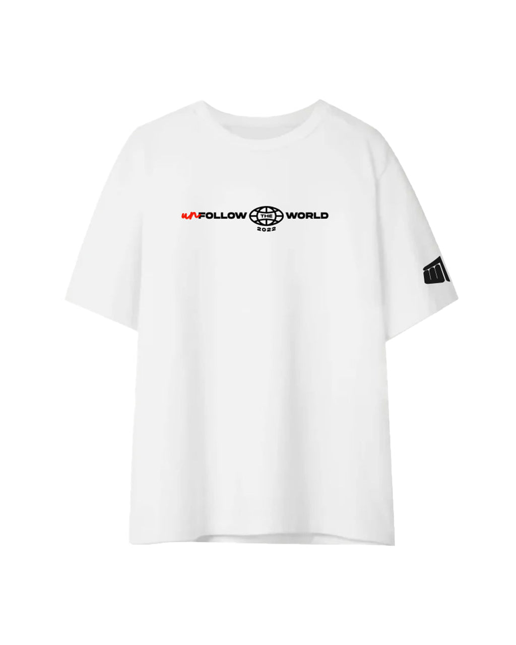 Unfollow The World Baggy White Oversized T-shirt