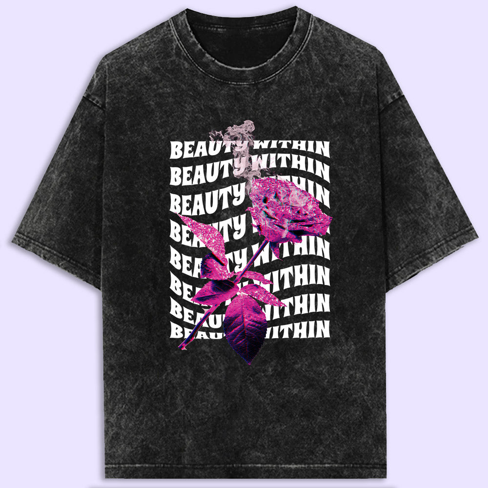 Beauty Within Acid Wash Oversized T-Shirt