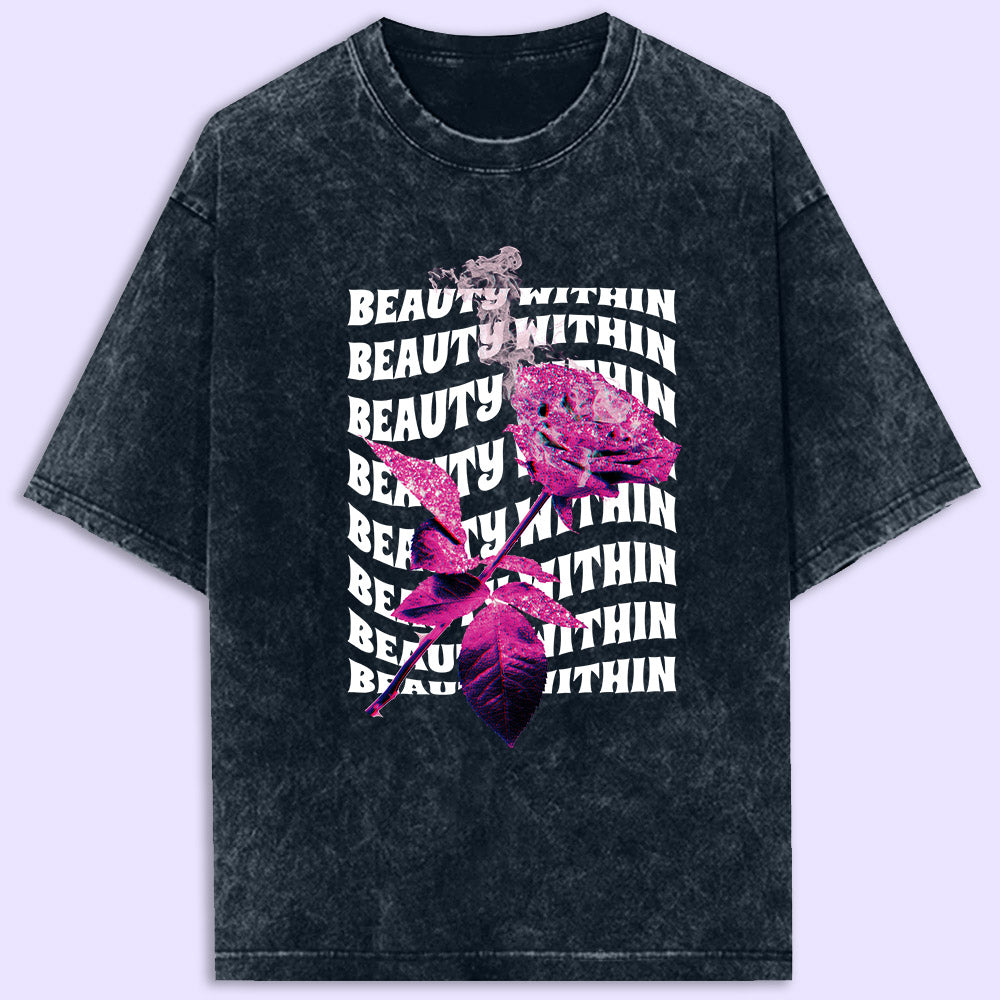 Beauty Within Acid Wash Oversized T-Shirt