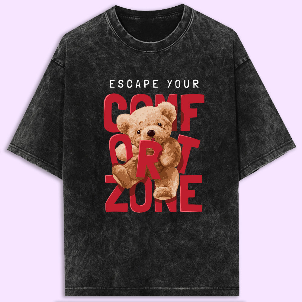 Escape Comfort Zone Acid Wash Oversized T-Shirt