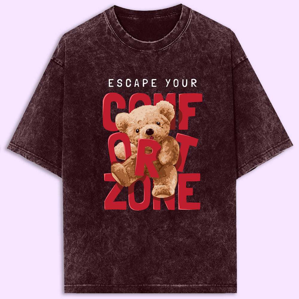 Escape Comfort Zone Acid Wash Oversized T-Shirt