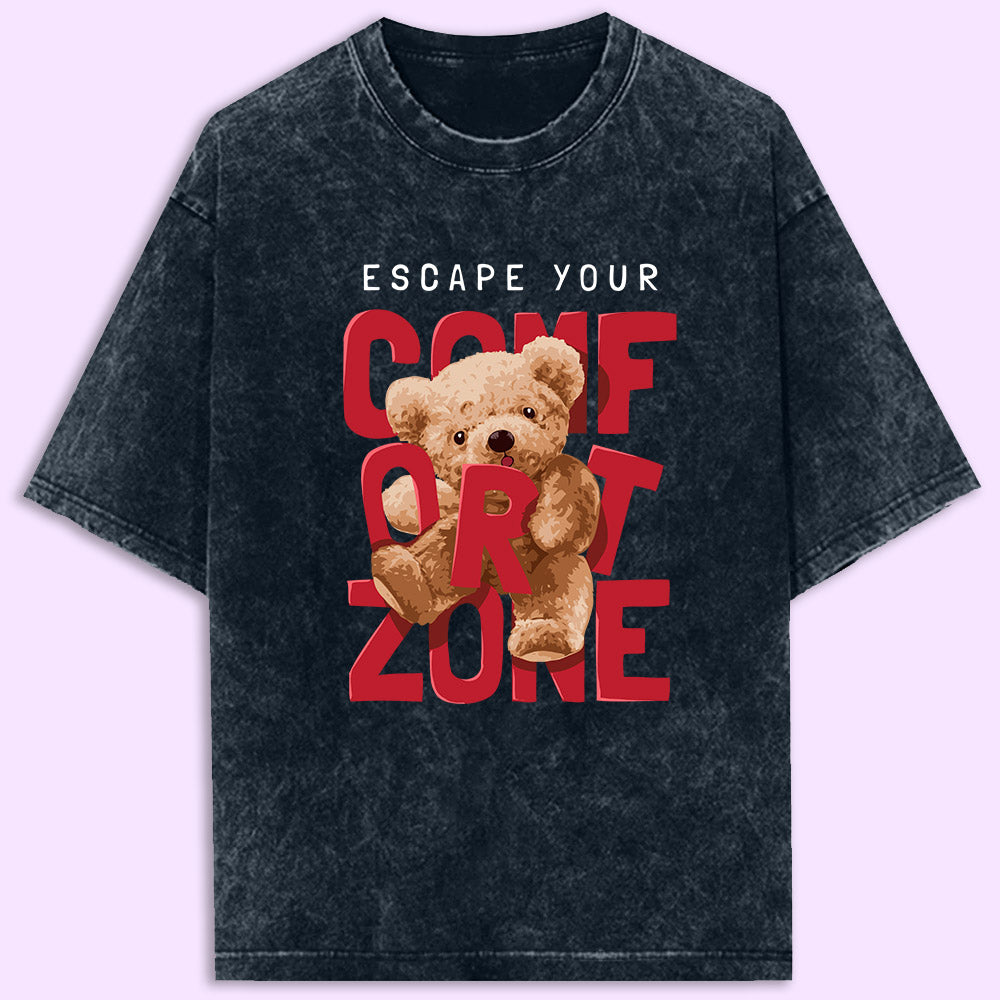 Escape Comfort Zone Acid Wash Oversized T-Shirt