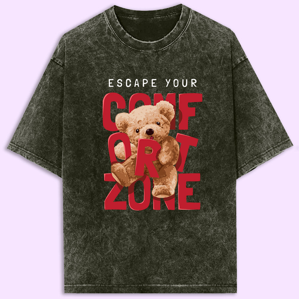 Escape Comfort Zone Acid Wash Oversized T-Shirt