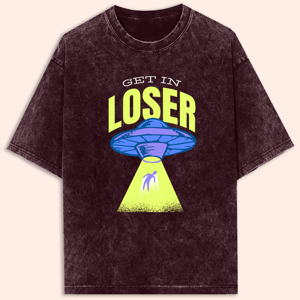 Get In Loser Acid Wash Oversized T-Shirt