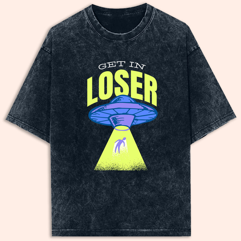 Get In Loser Acid Wash Oversized T-Shirt