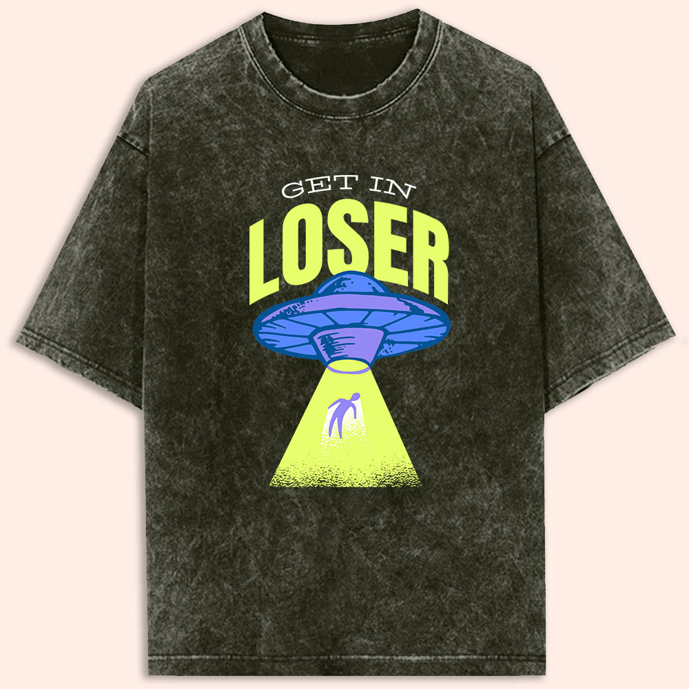 Get In Loser Acid Wash Oversized T-Shirt