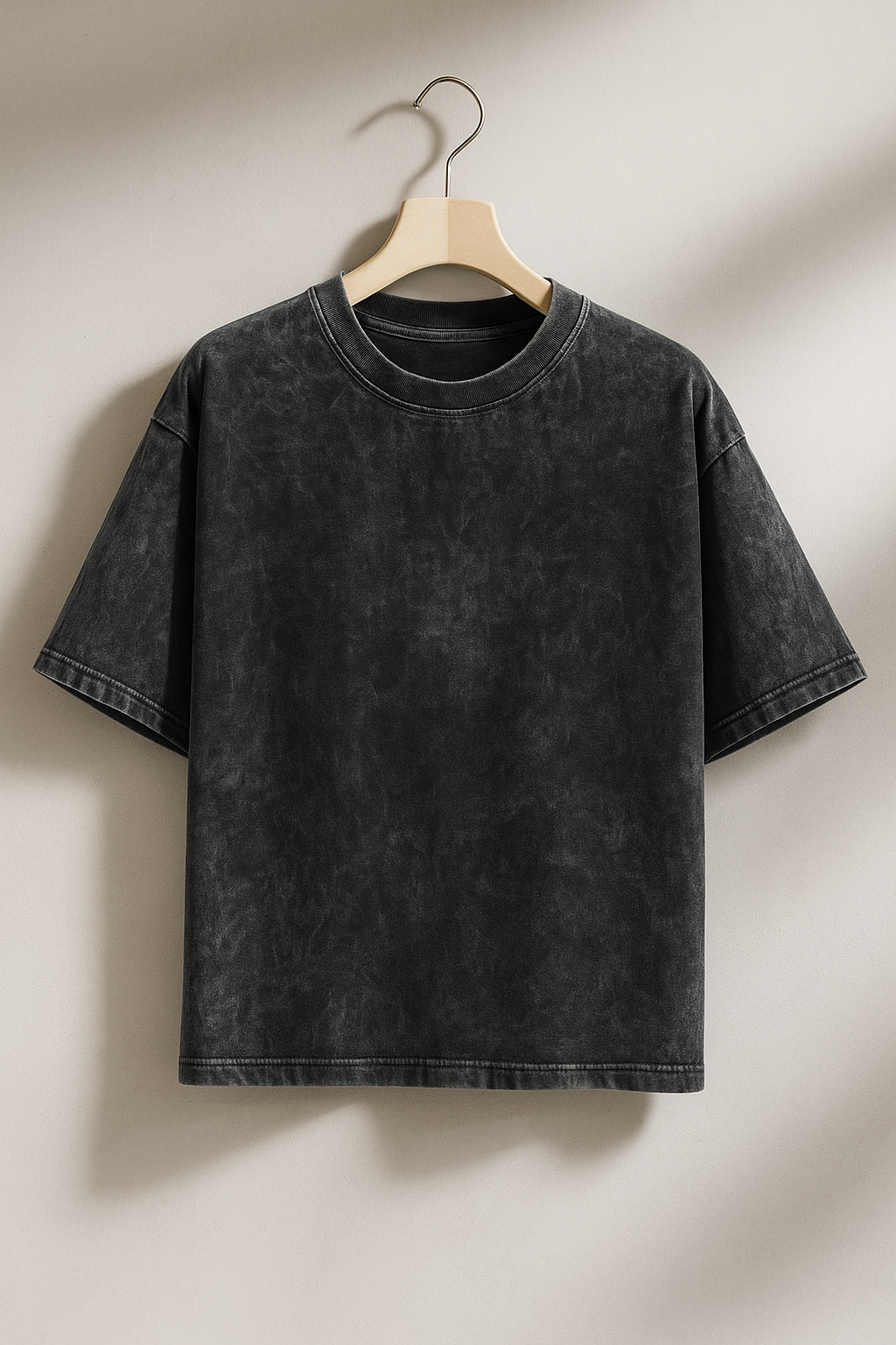 Black Acid Wash Oversized Tee